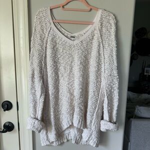 Free People Oversized Cream Sweater